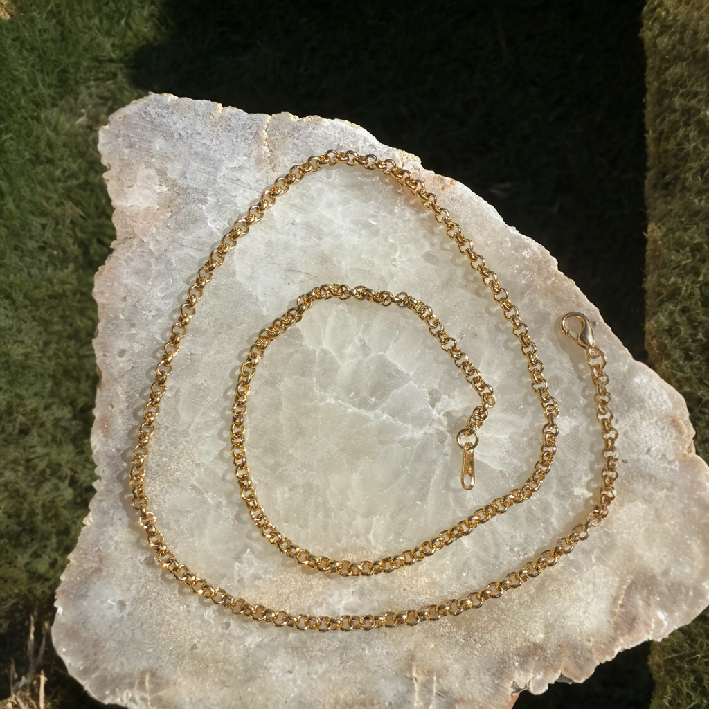 Gold Rolo Chain Necklace – Classic Everyday Layering Chain