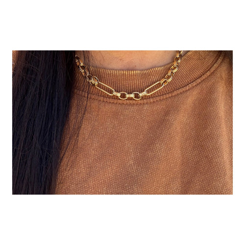 Golden Tides Charm Holder Necklace – Paperclip Chain